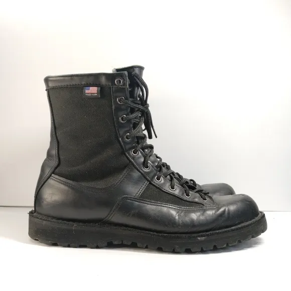 Danner Acadia Combat Boots Men 14 Black Leather Gore Tex USA Tactical READ !