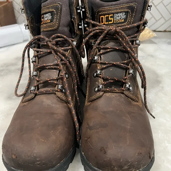 DANNER® CRAFTER 6&quot; BROWN COMPOSITE TOE WATERPROOF WORK BOOTS 12435 - Size 10