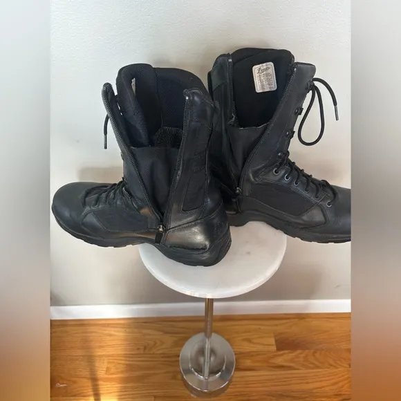 DANNER Striker Torrent 8&quot;‎ Black Leather Fabric 400G Thinsulate Army Boots 11.5