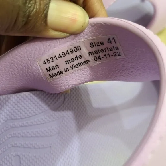Dansko Krystal Purple Toe Loop Sandal Shoes 41 Size 11 US