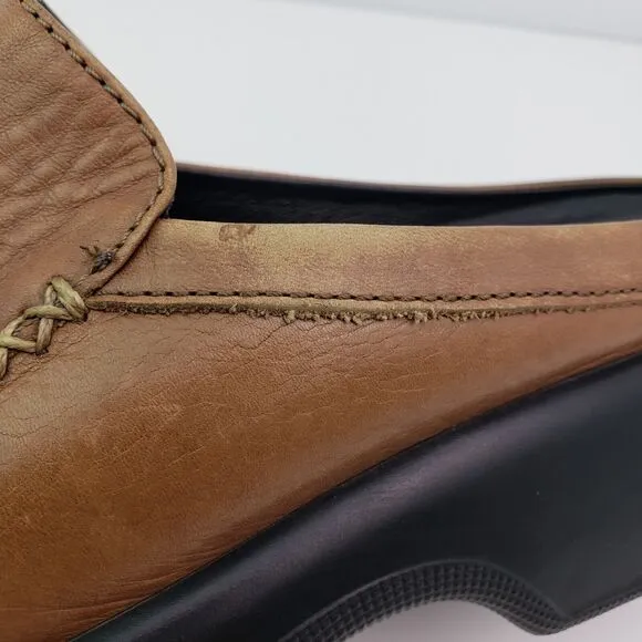 Dansko Madigan Womens Size EU 39 US 8.5-9 Brown Leather Slip On Mule Shoes