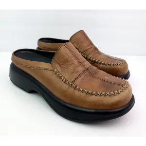 Dansko Madigan Womens Size EU 39 US 8.5-9 Brown Leather Slip On Mule Shoes