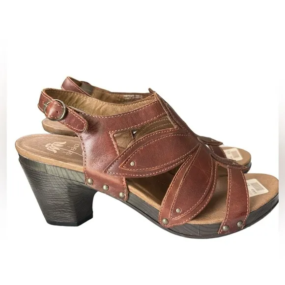 Dansko Sandals EU Size 42 US 11.5 Nina Open Toe Strappy Slingback Brown Leather