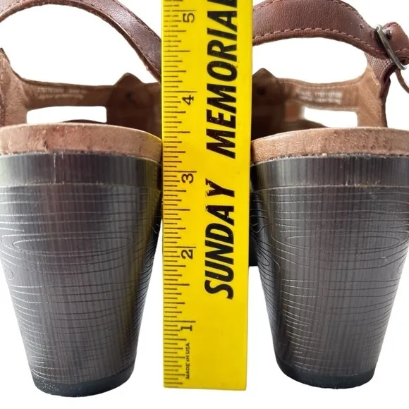 Dansko Sandals EU Size 42 US 11.5 Nina Open Toe Strappy Slingback Brown Leather