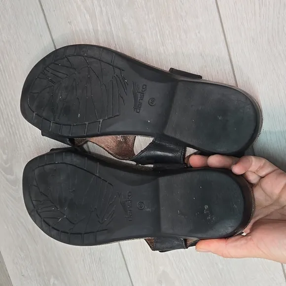 Dansko Women Leather Loop Toe Sandals Shoes Sz 40/9.5-10