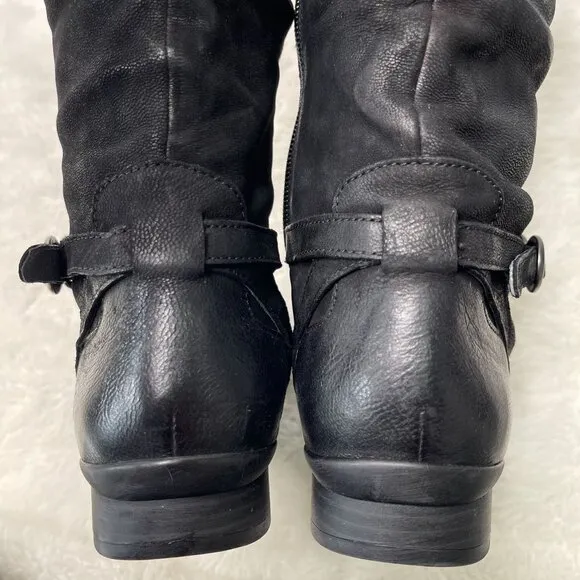 Dansko Women's Black Kay Leather Tall Knee High Boots Shoes Size 38