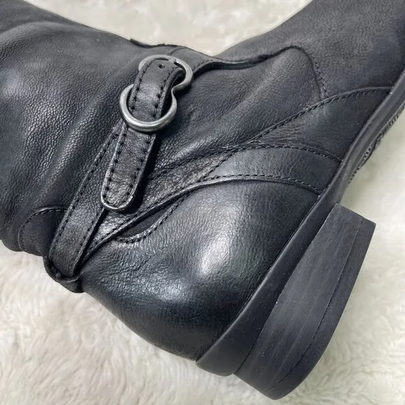 Dansko Women's Black Kay Leather Tall Knee High Boots Shoes Size 38
