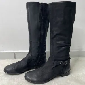 Dansko Women's Black Kay Leather Tall Knee High Boots Shoes Size 38