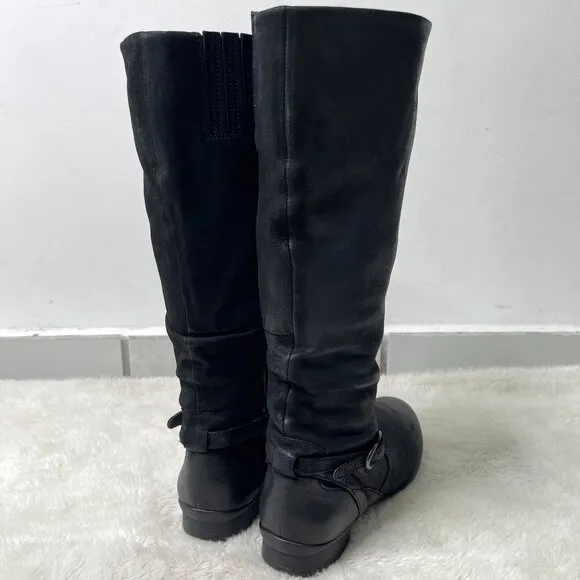 Dansko Women's Black Kay Leather Tall Knee High Boots Shoes Size 38