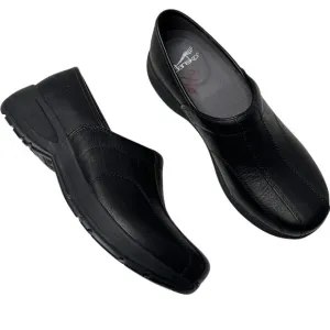 Dansko Womens Black Shaina  Leather Slip-On Clogs Shoes Size 37