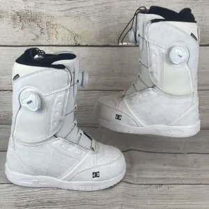 DC Lotus BOA Snowboard Boots Womens Sz 5 All White