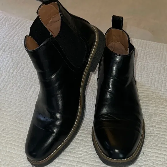 Deer Stag Men's Black Leather Chelsea Boots size 6 excellent condition