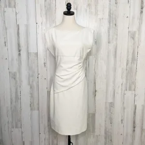 Diane Von Furstenberg Womens Jori Dress Size 10 Cream Classic Career Ruched
