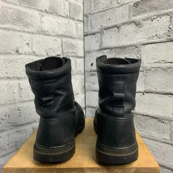 Diesel Butch Black Leather Lace Up Chucky Sole Y2K Combat Boots
