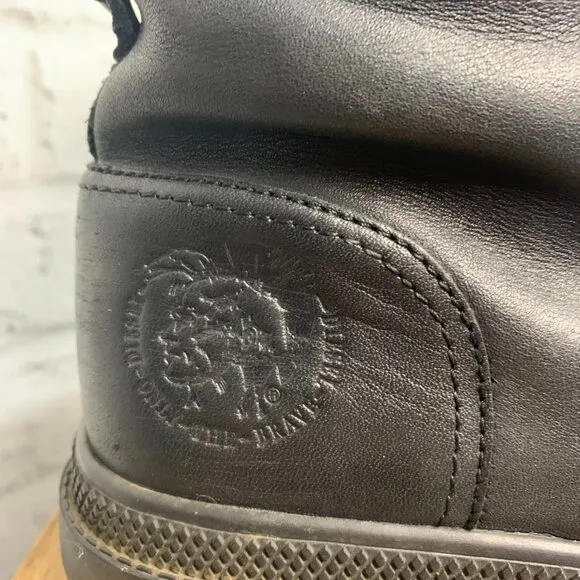 Diesel Butch Black Leather Lace Up Chucky Sole Y2K Combat Boots