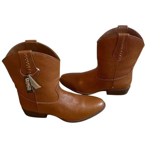 DINGO | New with Tags Men's Lefty Pull-on Western Boots in Camel Leather Sz 11D