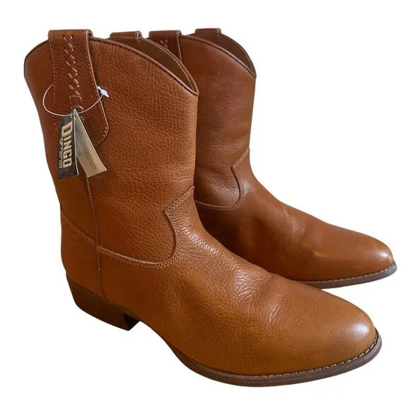 DINGO | New with Tags Men's Lefty Pull-on Western Boots in Camel Leather Sz 11D