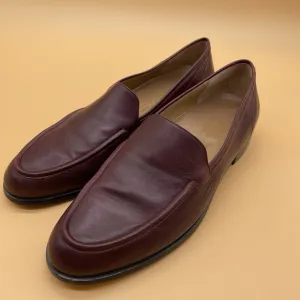 Dino Monti Vtg Size 9.5 M Slip On Loafer Tan Womens Made in Italy Burgundy
