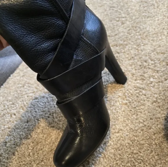 DKNYC - Black Leather Women's Boots