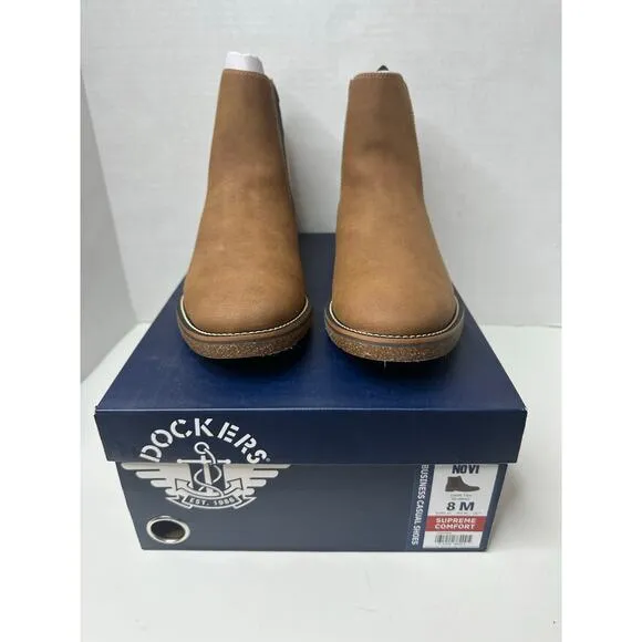 Dockers Men's Novi Comfort Boots Dark Tan Size 8M NWT