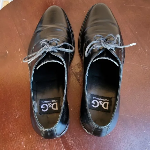 Dolce &amp; Gabbana Oxford lace up shoes Men's loafer black 41.5