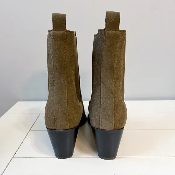 Dolce Vita Shadie H2O Western Bootes Army Green Suede Size 7