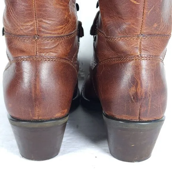 Double H Women's Opanka US8M Brown Full Grain Leather Roper Packer Boots