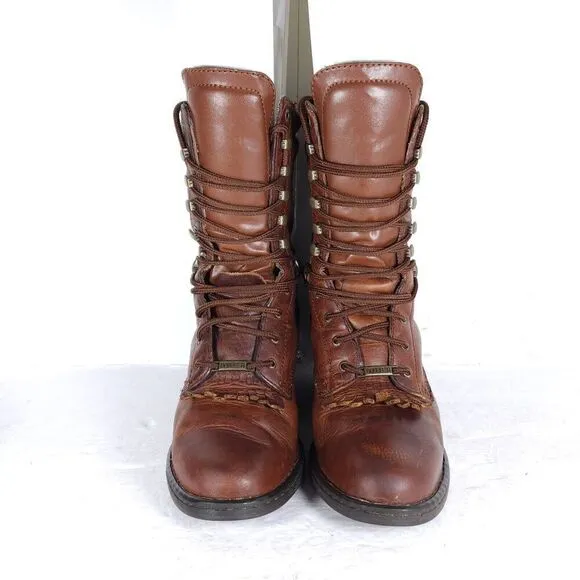 Double H Women's Opanka US8M Brown Full Grain Leather Roper Packer Boots