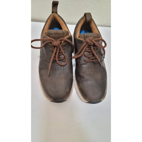Dr. Comfort Diabetic Mens Brown Leather Casual Shoes With Lace-Up Closure