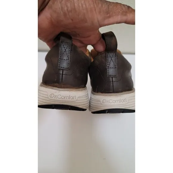 Dr. Comfort Diabetic Mens Brown Leather Casual Shoes With Lace-Up Closure
