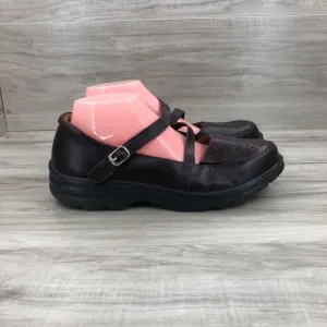 Dr. Comfort Mary Jane Shoes Women's 9 Betsy Burgundy Leather Hook and Loop Ortho