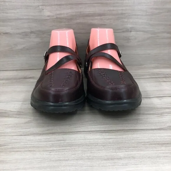 Dr. Comfort Mary Jane Shoes Women's 9 Betsy Burgundy Leather Hook and Loop Ortho