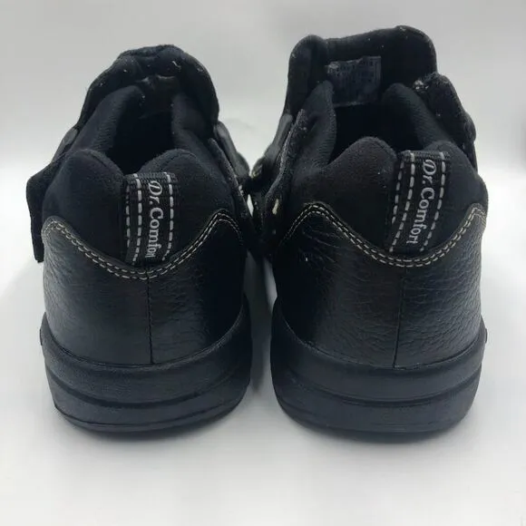 Dr Comfort Men's Black Diabetic Comfort Casual Fisherman Shoes Size 11W Slip On