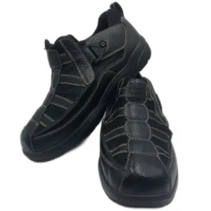Dr Comfort Men's Black Diabetic Comfort Casual Fisherman Shoes Size 11W Slip On