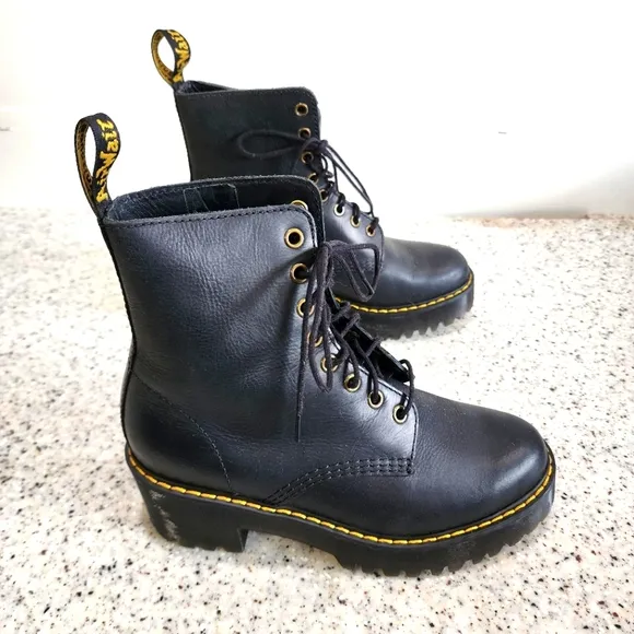Dr. Marten Shriver Black Leather Boots Size 7