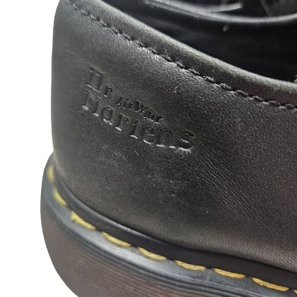 Dr. Martens 10960 Black Leather Oxford Platform Cap Toe Shoes Womens Size 10