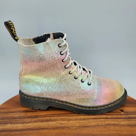 Dr Martens 1460 Boots Women's 6 Pascal Side Zip Lace Up Comfort Combat Booties