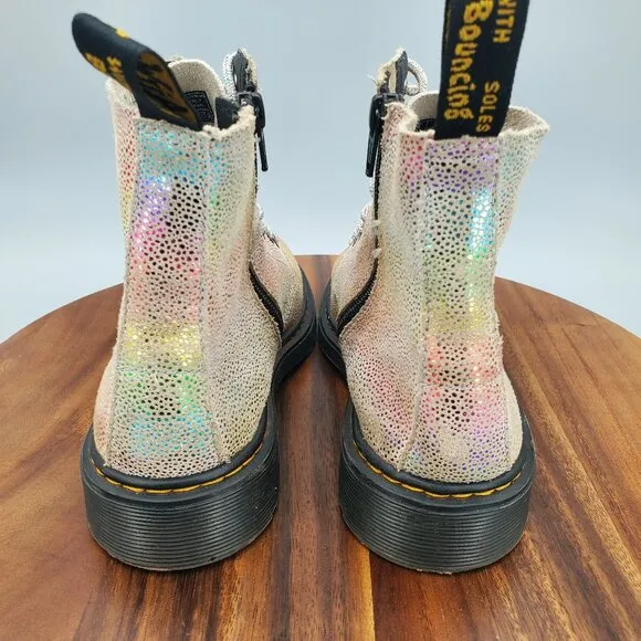 Dr Martens 1460 Boots Women's 6 Pascal Side Zip Lace Up Comfort Combat Booties