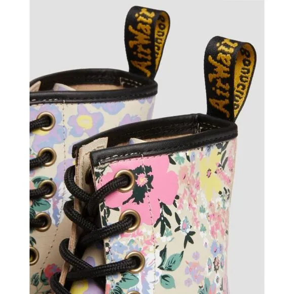 Dr. Martens / 1460 Floral Mash Up Backhand Boots / Size 5