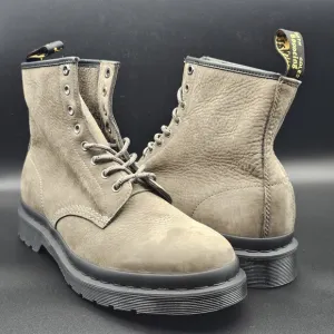 DR. MARTENS 1460 MILLED NUBUCK LEATHER LACE UP BOOTS