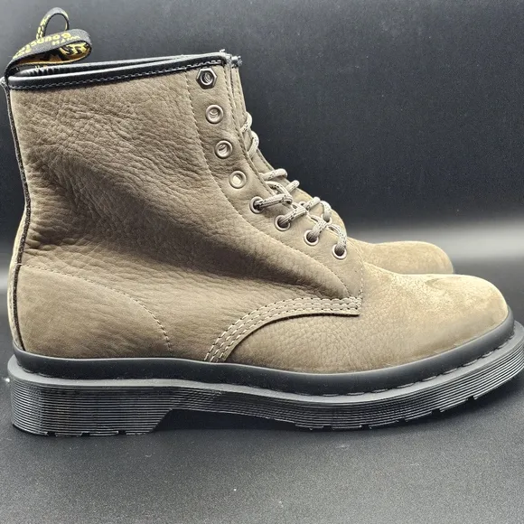 DR. MARTENS 1460 MILLED NUBUCK LEATHER LACE UP BOOTS