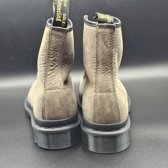 DR. MARTENS 1460 MILLED NUBUCK LEATHER LACE UP BOOTS