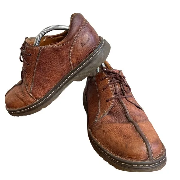 Dr Martens 8B16 Brown Leather Upper Lace Oxford Shoes with Y2K Split Toe