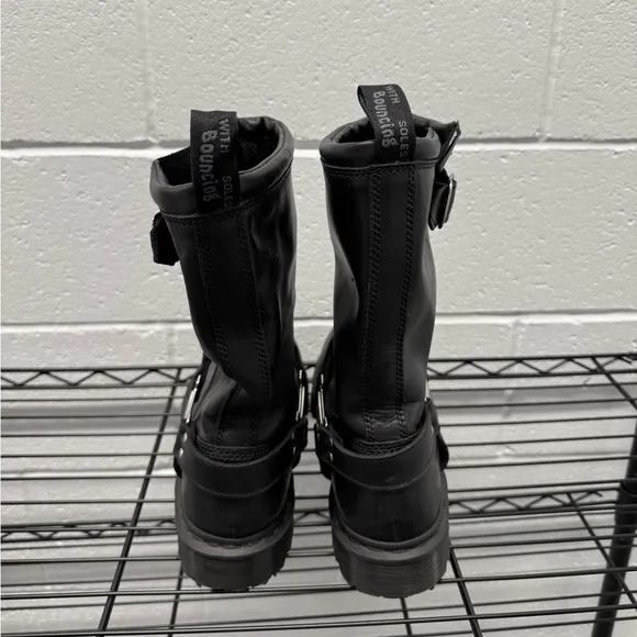 Dr Martens Anistone Hi Leather Biker Boots