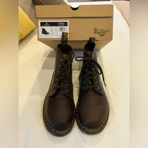 Dr. Martens Dark Brown Leather Men's Boots - 1460 Crazy Horse