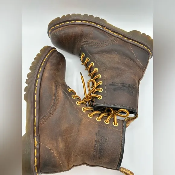 Dr. Martens Doc England MIE Rare 90's Vintage Crazy Horse 1460 Boots UK5 US7 Y2K