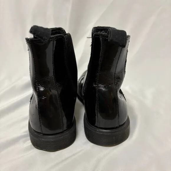 Dr. Martens Faun Black Patent Leather Chelsea Boot SIze 7