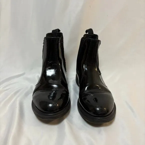 Dr. Martens Faun Black Patent Leather Chelsea Boot SIze 7