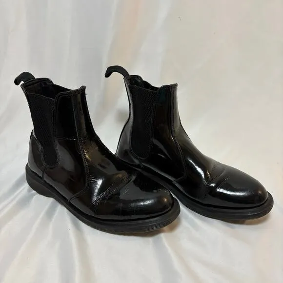 Dr. Martens Faun Black Patent Leather Chelsea Boot SIze 7
