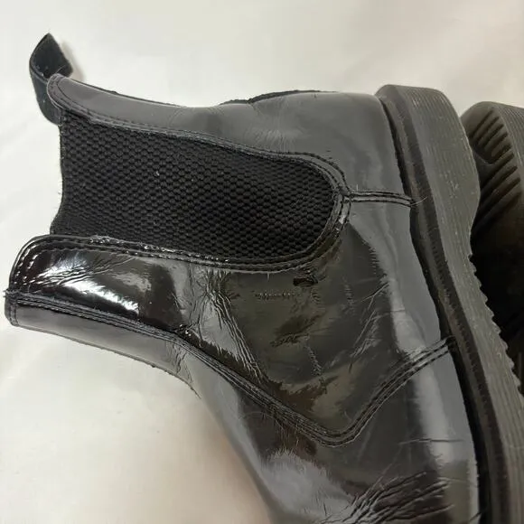 Dr. Martens Faun Black Patent Leather Chelsea Boot SIze 7